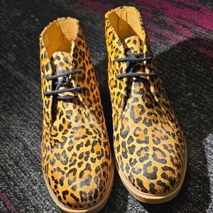 Hush Puppies Tan Animal Print Boots